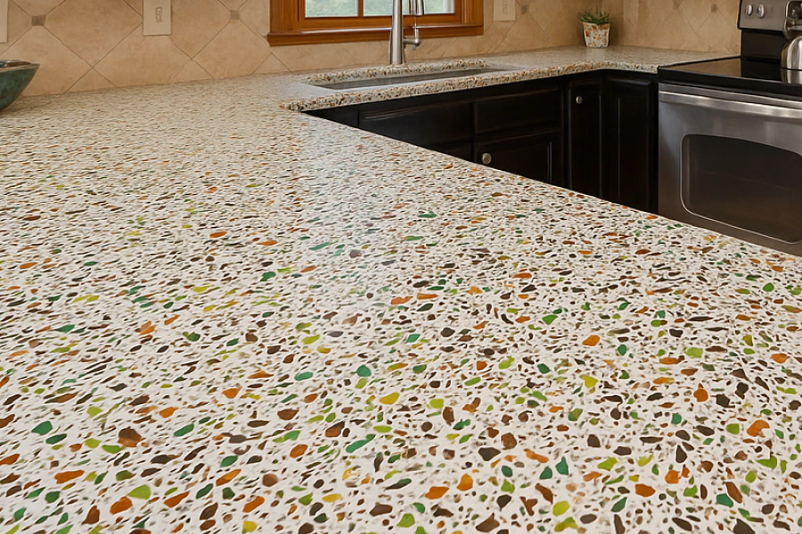 recycled glass tops